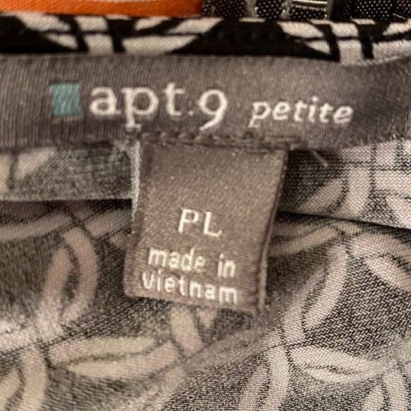 Apt 9 Petite Long Sleeve Faux Wrap Around Top Womens Size Petite Large - Picture 6 of 7
